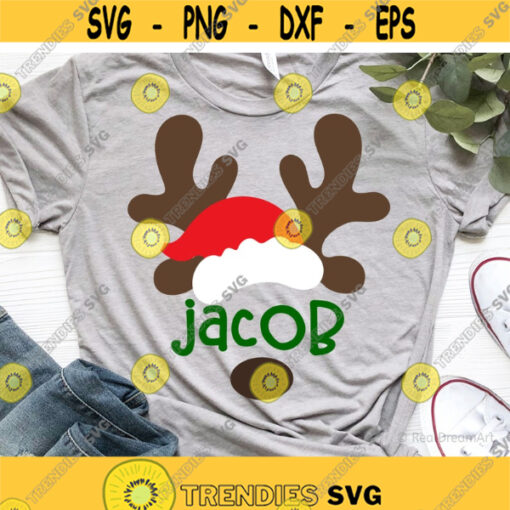 Reindeer Girl Svg Girl Reindeer Monogram Svg Christmas Svg Reindeer with Bow Cute Baby Girl Svg Christmas Shirt Svg for Cricut Png