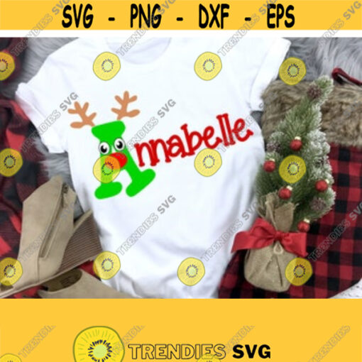 Reindeer Letters Christmas Svg Christmas T Shirt Reindeer Svg Christmas Monogram SVG DXF AI Eps Png Pdf Digital Cut FIles