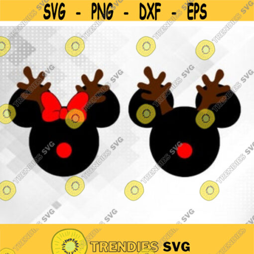 Reindeer Mickey SVG Rudolph Mickey Christmas SVG Mickey Mouse Ears SVG Disney Christmas svg Mickey Mouse Rudolph Svg Dxf Eps Png Design 43
