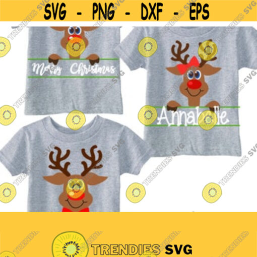 Reindeer Monogram SVG Reindeer SVG Christmas SVG Christmas T Shirt Svg digital Cut Files Svg Dxf Ai Pdf Eps Png Jpeg