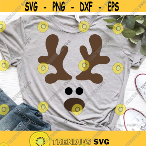 Reindeer Monogram Svg Cute Reindeer Svg Santa Hat Svg Christmas Shirt Svg Boy Reindeer Svg Baby Boy Svg Cut File for Cricut Png