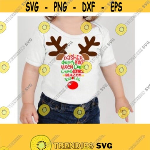 Reindeer Names Svg Christmas Svg Reindeer Svg Christmas T Shirt Svg SVG DXF EPS Ai Png Jpeg Pdf Christmas Clipart Digital Files