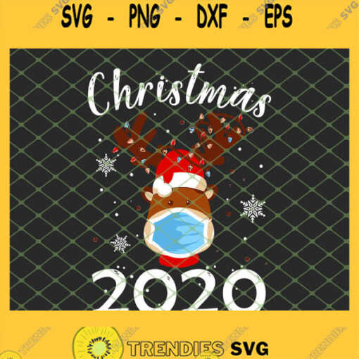 Reindeer Quarantine Wearing Mask Christmas 2020 Ugly SVG PNG DXF EPS Cricut 1