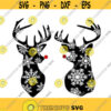 Reindeer Rudolph Deer Christmas Cuttable Design SVG PNG DXF eps Designs Cameo File Silhouette Design 1309