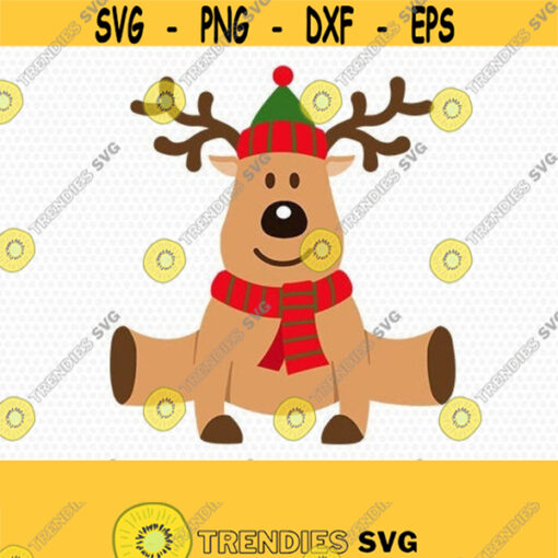 Reindeer SVG Cute Reindeer svg deer svg Christmas reindeer SVG Cutting File Svg for CriCut svg jpg png dxf Silhouette Design 296