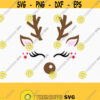 Reindeer SVG Reindeer Face Christmas svg Girl Reindeer Christmas Cutting Files CriCut Files svg jpg png dxf Silhouette Design 69