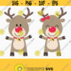Reindeer SVG. Boy and Girl Reindeer Vector Files for Cutting Machine. Cartoon Rudolph Clipart. Kids Christmas Cut Files png dxf eps jpg pdf Design 76