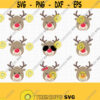Reindeer SVG. Kids Cartoon Rudolph Face Clipart. Christmas Cut Files. Vector Files for Cutting Machine png dxf eps jpg pdf Instant Download Design 556