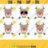 Reindeer SVG. Kids Rudolph Monogram Clipart. Christmas Cut Files. Vector Files for Cutting Machine png dxf eps jpg pdf Instant Download Design 600