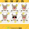 Reindeer SVG. Kids Rudolph Monogram Clipart. Christmas Cut Files. Vector Files for Cutting Machine png dxf eps jpg pdf Instant Download Design 88