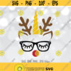 Reindeer Unicorn svg Funny Christmas SVG Christmas SVG Deer with eyeglasses Geek dork svg Christmas Cut File Christmas shirt design Design 1225