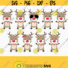 Reindeer with Mask SVG. Kids Cartoon Rudolph Face Clipart. Quarantine Christmas Cut Files. Vector Files Cutting Machine png dxf eps jpg pdf Design 65