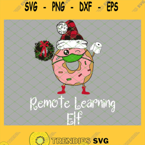Remote Learning Elf Quarantine Christmas SVG PNG DXF EPS 1
