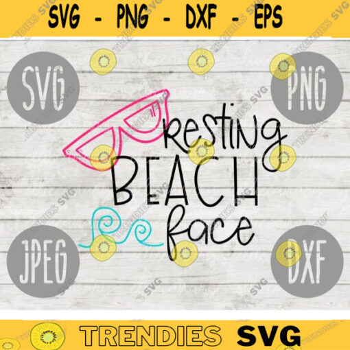 Resting Beach Face SVG Summer Cruise Vacation Beach Ocean svg png jpeg dxf CommercialUse Vinyl Cut File Anchor Family Friends 1169