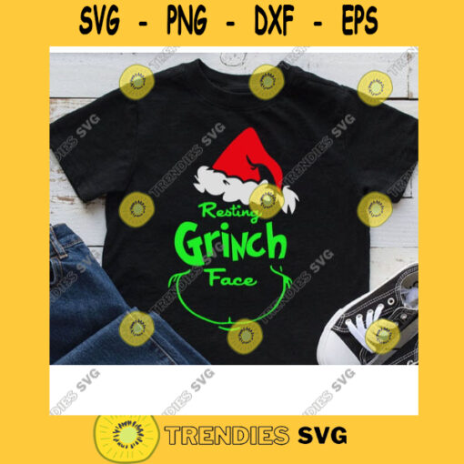 Resting Grinch Face SVG