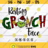 Resting Grinch Face SVG PNG Funny Christmas Grinch File for DIY Projects Instant Dowload Design 86