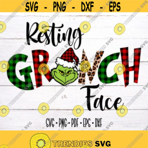 Resting Grinch Face SVG PNG Funny Christmas Grinch File for DIY Projects Instant Dowload Design 86