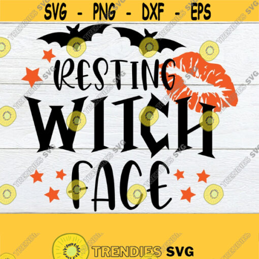 Resting Witch Face Cute Halloween Halloween svg Funny Womens Halloween Womens Halloween SVG Sexy Halloween Witch Face Cut FIle SVG Design 607