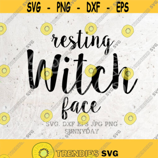 Resting Witch Face SVG File DXF Silhouette Print Vinyl Cricut Cutting SVG T shirt Design First Halloween Happy Halloween Witch Svg Design 321