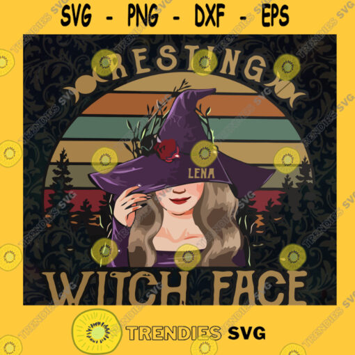 Resting Witch Face SVG Halloween 2021 SVG Hocus Pocus SVG Witch Halloween SVG