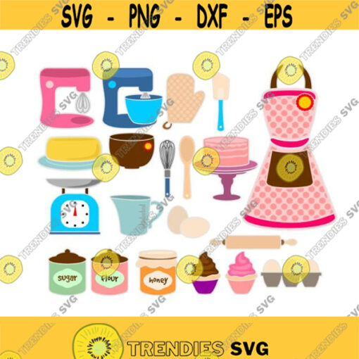 Retro Baking Cooking Cuttable Design SVG PNG DXF eps Designs Cameo File Silhouette Design 2016