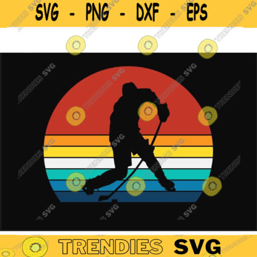 Retro Hockey SVG hockey svg hockey clipart hockey player svg hockey cut file for lover Design 349 copy