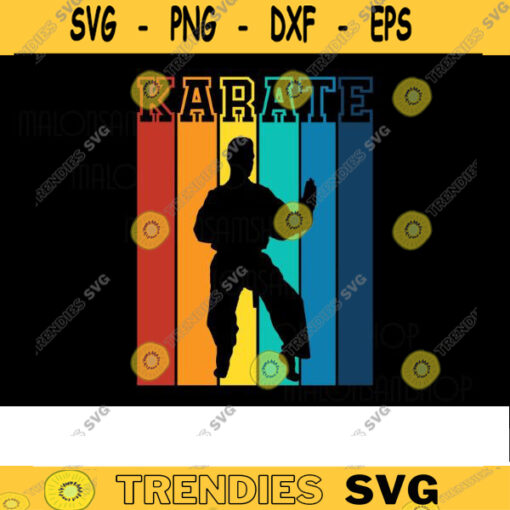 Retro Karate SVG Boy karate svg martial arts svg taekwondo svg karate clipart karate silhouette dxf png Design 418 copy