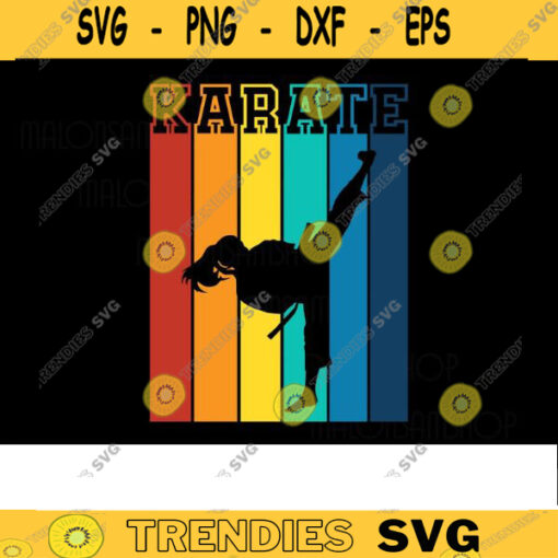 Retro Karate SVG Girl karate svg martial arts svg taekwondo svg karate mom svg dxf png Design 76 copy