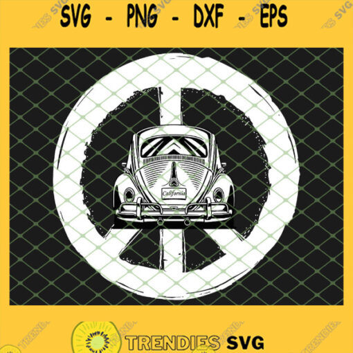 Retro Peace Car Beetle Buggy Bug Auto California Love Lgbt SVG PNG DXF EPS 1