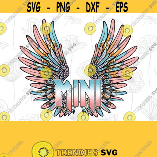 Retro Sublimations MINI Png Design Download Mommy and Me Png Clipart Dreamer Mini T Shirt Design Digital Download Rock Wings Design 317