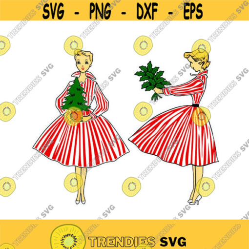 Retro Women Lady Cuttable Design SVG PNG DXF eps Designs Cameo File Silhouette Design 780