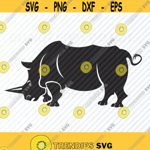 Rhino 2 Svg file Images Vector Silhouette African animals Clipart SVG Image For Cricut Stencil SVG Eps Png Dxf Clip Art svg Design 695