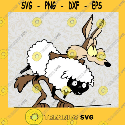 Road Runner Wile E. Coyote and Sheep Fictional Character SVG Digital Files Cut Files For Cricut Instant Download Vector Download Print Files