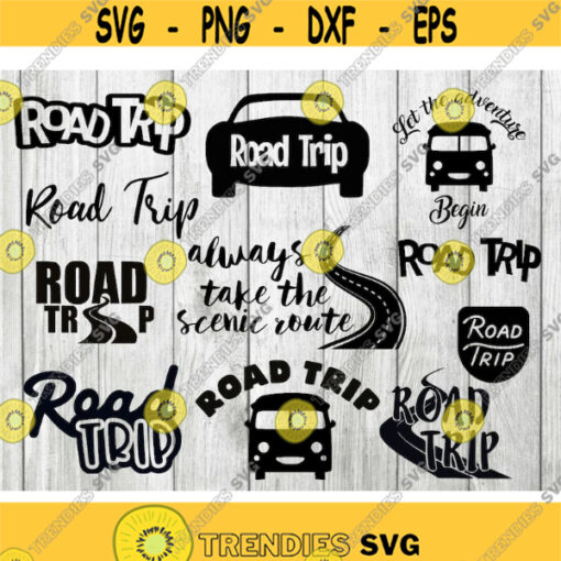 Road trip svg bundle vacation svg bundle road trip clipart vacation clipart cut files cricut silhouette png dxf eps svg Design 2963