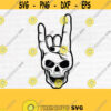 Rock Hand Sign Skull Clipart Rockers Skull Svg File Skull Clipart Skull Svg Punkrock Sign Svg Rock Hand Skull Svg CutFilesDesign 435