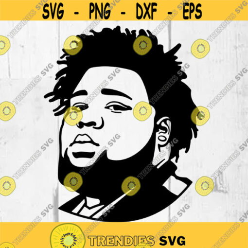 Rod Wave SVG Cutting Files 4 Rapper Digital Clip Art Hip Hop SVG RB Hip hop RAP files for Cricut vector portrait. Design 106