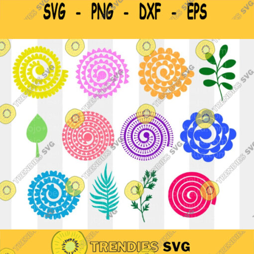 Rolled Flower Svg Bundle Flower Svg Bundle Flower svg Paper Flower Svg Bundle Paper Flower Cut Files Svg Files For Cricut Silhouette