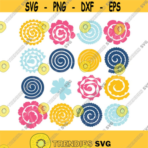 Rolled flower svg flower svg flowers svg png dxf Cutting files Cricut Cute svg designs print for t shirt Design 35
