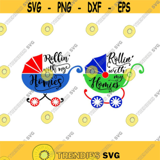 Rolling with my homies baby newborn Cuttable Design SVG PNG DXF eps Designs Cameo File Silhouette Design 1050