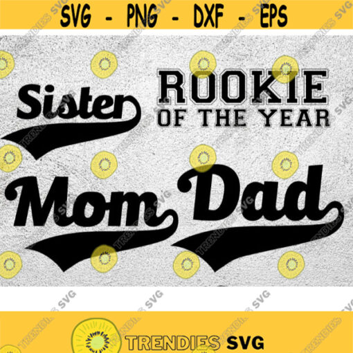 Rookie of the Year svg Family Baseball svg Baseball Birthday svg Vector Eps Dxf Png 300dpi Design 34