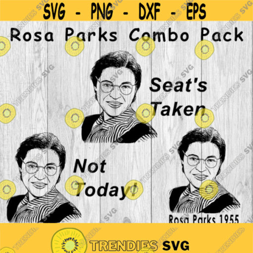 Rosa Parks Civil Rights Icon Combo Pack svg png ai eps dxf DIGITAL files for Cricut CNC and other cut projects Design 297