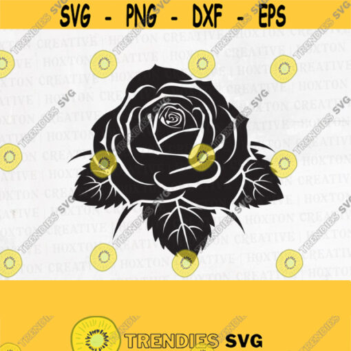 Rose Flower Svg Rose Svg Flower Svg Rose Cut File Rose Clip Art Rose Silhouette Rose Vector Floral Rose Cut FileDesign 868