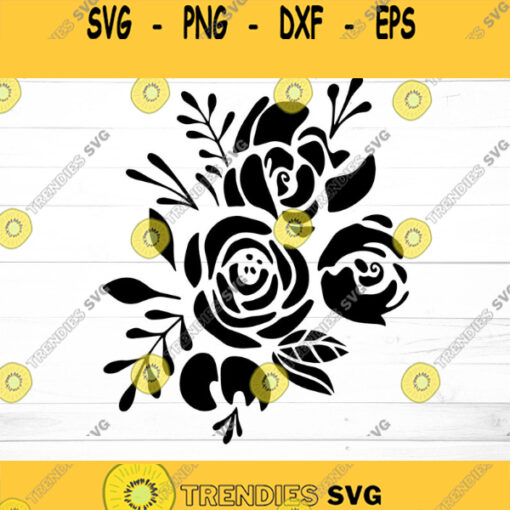 Rose SVG Flower svg Flower svg file flower silhouette Rose silhouette Svg Rose Clipart rose dxf rose iron on flower stencil svg