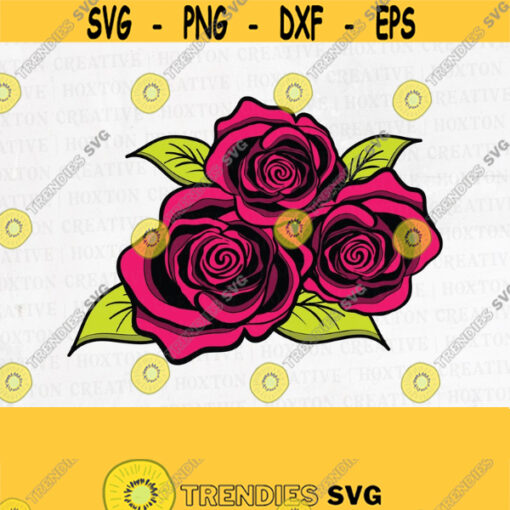 Roses Illustration Svg Red Roses Rose Svg Rose Clipart Cut FilesDesign 745