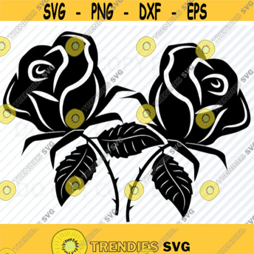 Roses SVG Files for cricut Flower Vector Images Clipart Floral Swag SVG Image Eps Png Dxf Black Rose Stencil Clip Art Wedding svg decor Design 453