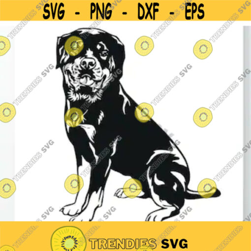 Rottweiler SVG Files Vector Images Clipart Cutting Files SVG Image For Cricut Dog Silhouettes Eps Png Dxf Clip Art Design 266