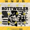 Rottweiler Svg US flag Svg pet Svg Silhouette and Cricut Files Svg Png Eps Jpg Instant Download Design 116