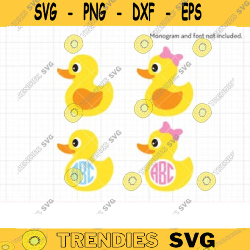 Rubber Duck SVG Monogram Frame SVG for Cricut or Silhouette Cute Baby Boy Girl Yellow Rubber Duck Monogram Frame svg DXF Cut File copy