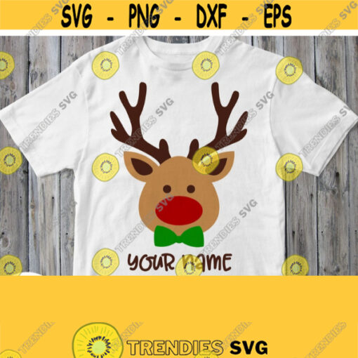 Rudolph Svg Christmas Boy Svg Baby Shirt Svg Reindeer Red Nose Svg File for Cricut Silhouette Printable Iron on Vinyl Clipart Png Pdf Design 904