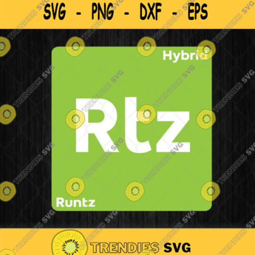 Runtz Hybrid Cannabis Strain Periodic Table Premium Svg